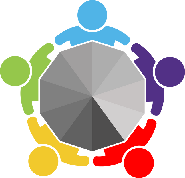 Colorful Human Teamwork Community Logo